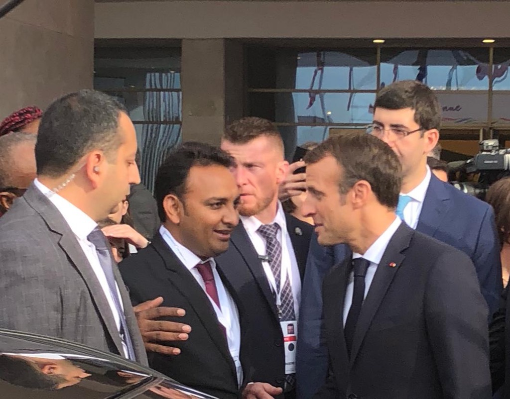 Sajid Barkat with Emmanuel Macron - President of FRANCE