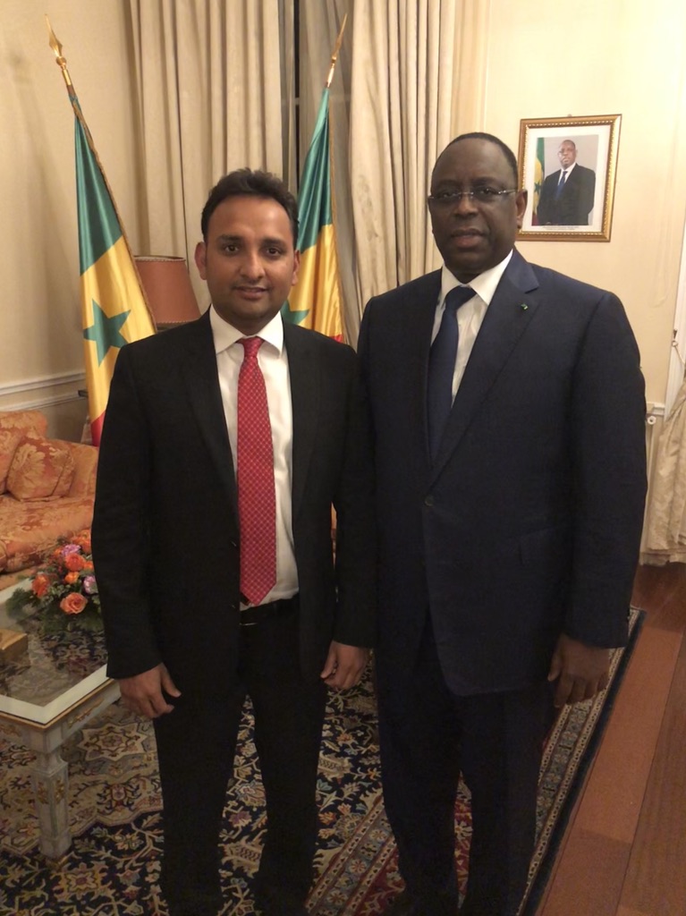 Sajid Barkat with Macky SALL - President of Senegal