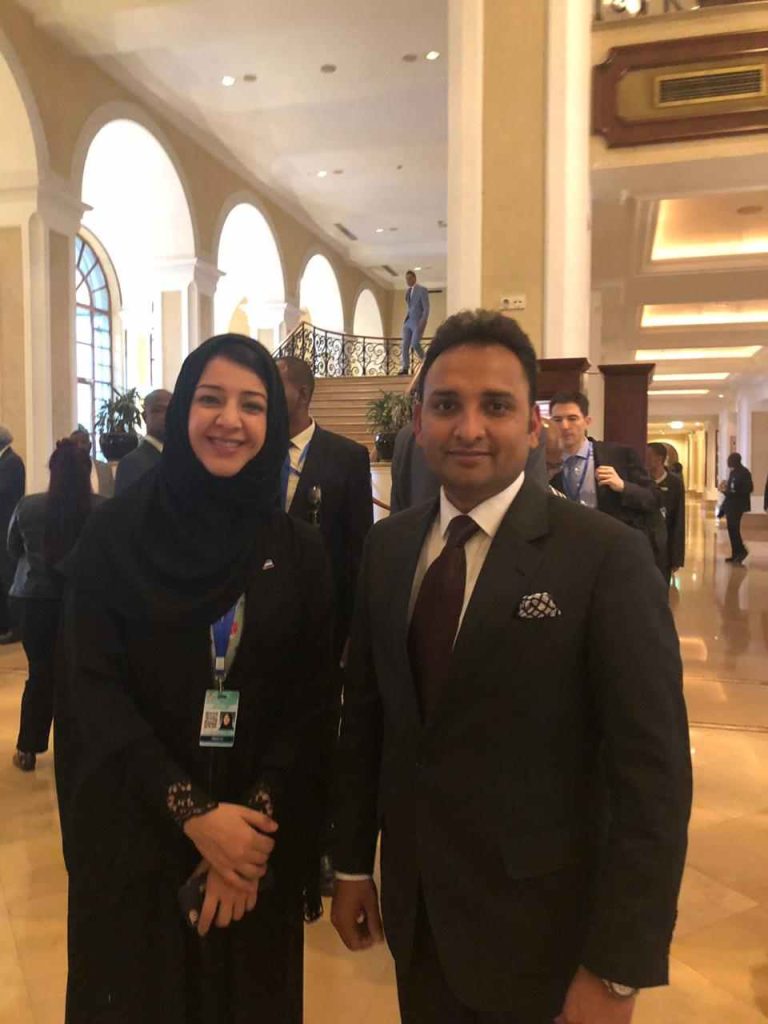 sajidbarkat with Minister of State Reem Al Hashmi UAE