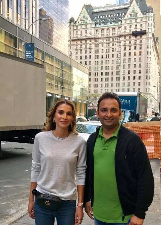 sajidbarkat with Queen of Jordan Rania Al Abdullah